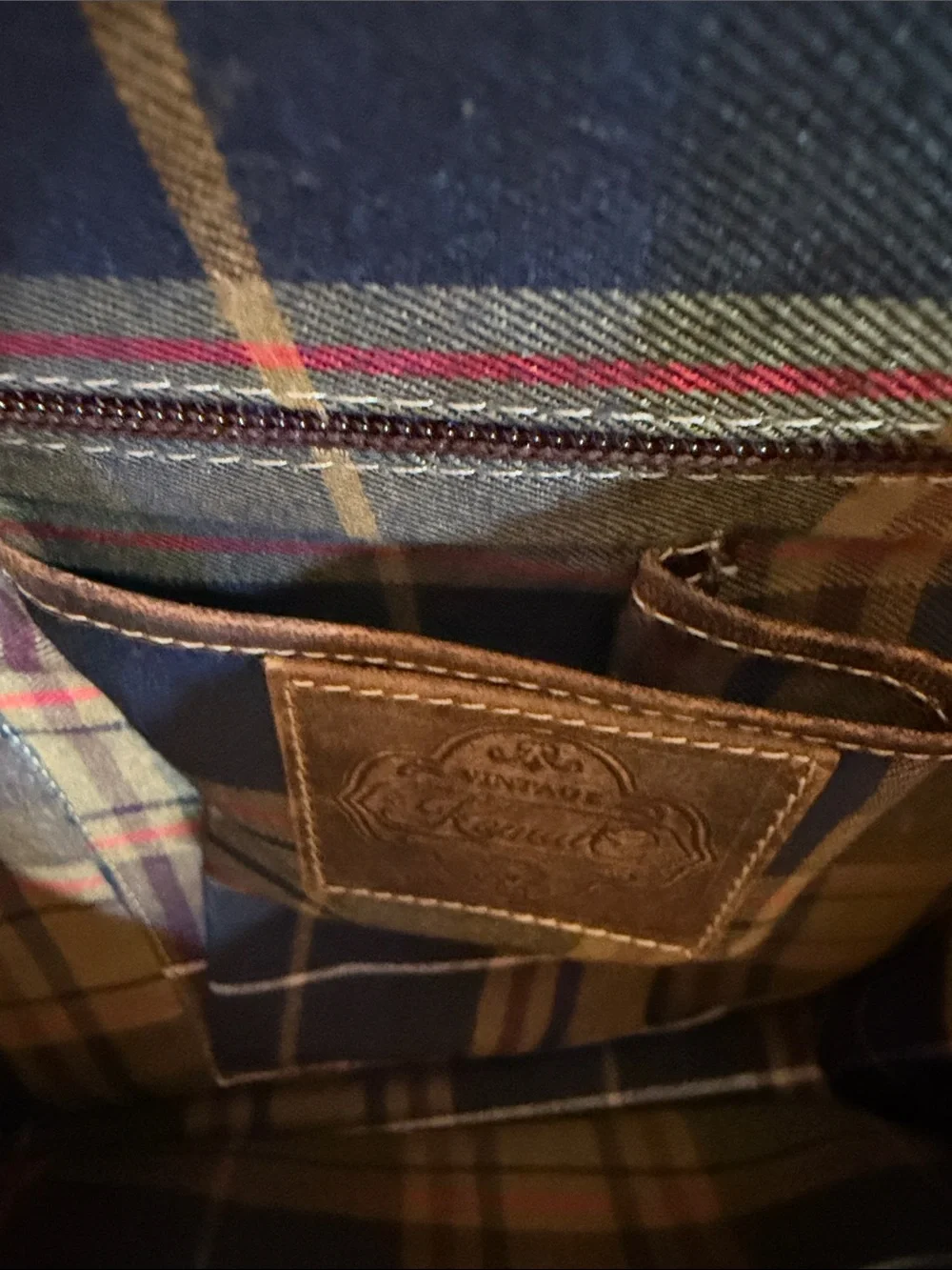 Vintage-Style Brown Leather Men's Briefcase with Front Pockets